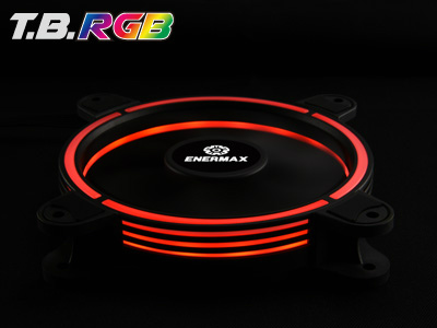 4重リングLEDを搭載する汎用120mmファン、ENERMAX「T.B. RGB」シリーズ