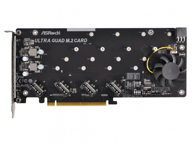 4枚のM.2 SSDを搭載できるPCIe（x16）変換カード、ASRock「ULTRA QUAD M.2 CARD」