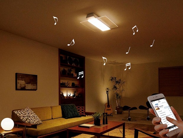 音楽も聞けるスマホ対応シーリングライト、パナソニック「AIR PANEL LED THE SOUND」
