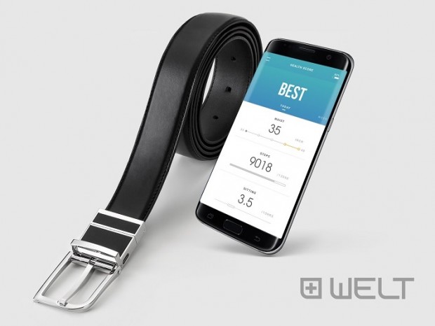 締めるだけで食べ過ぎもわかる賢いスマートベルト、ノバック「WELT」