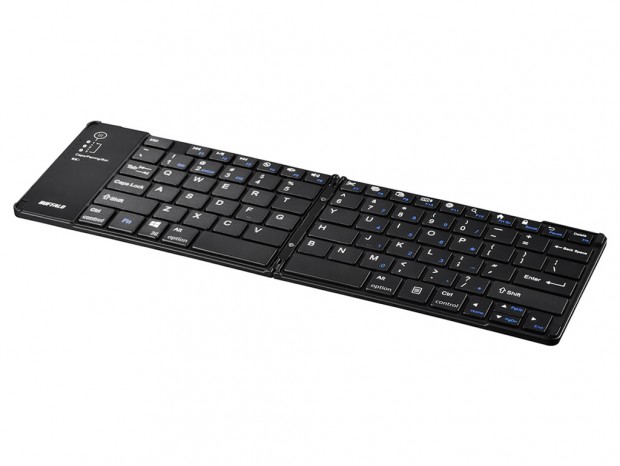 バッテリ内蔵で持ち運べる折り畳み式Bluetoothキーボード「BSKBB700BK」発売