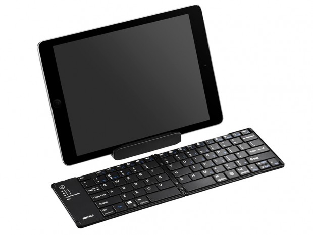 バッテリ内蔵で持ち運べる折り畳み式Bluetoothキーボード「BSKBB700BK」発売
