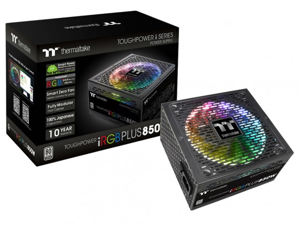 Thermaltake、RGBファン内蔵の80PLUS PLATINUM電源を26日国内発売