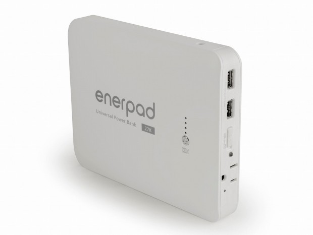 ノートPCを動かせる、ACコンセント搭載の27,000mAhバッテリー「enerpad AC-27K」