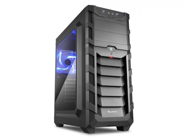 内部を鮮やかに塗装したミドルタワーPCケース、SHARKOON「SKILLER SGC1 Window」