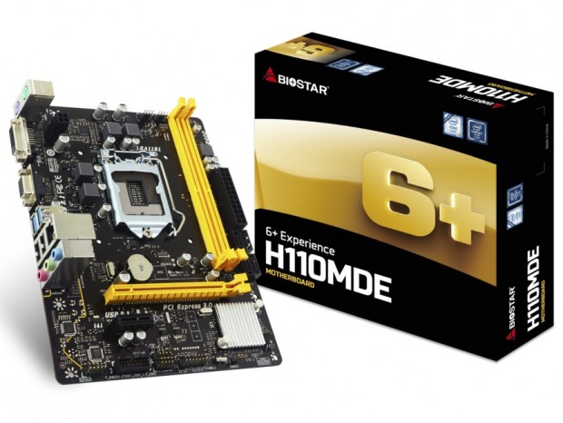 BIOSTAR、215×170mmの小型MicroATXマザーボード「H110MDE」