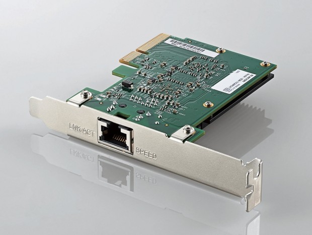 マルチギガ通信に対応する10ギガビットLANカード、エレコム「EDB-10GMPE4T」