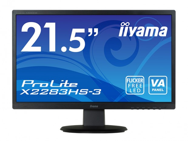 89°広視野角VAパネル採用21.5型ワイド液晶、iiyama「ProLite X2283HS-3」