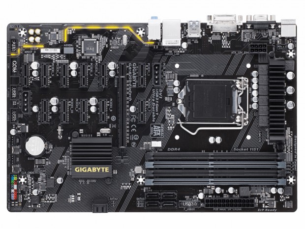 PCIeスロット12本のマイニング向けマザーボード、GIGABYTE「GA-B250-FinTech」