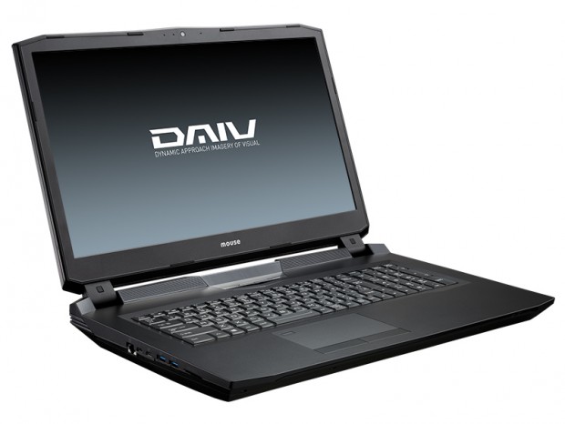 マウスDAIV、Core i7-8700搭載の4K-UHD採用クリエイター向けノート 