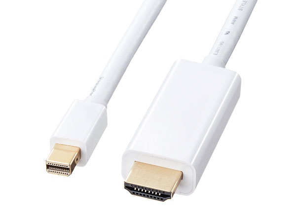 サンワサプライ、miniDisplayPortをHDMI/D-Subに変換するケーブル発売