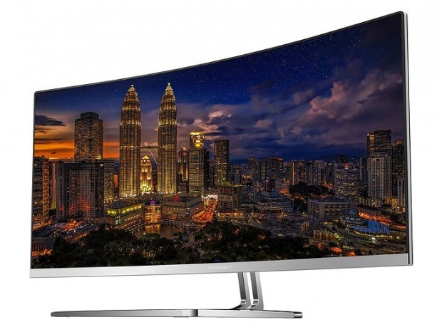 限定特価約7万円の34インチ曲面UWQHD液晶、JAPANNEXT「JN-VC34100UWQHD」