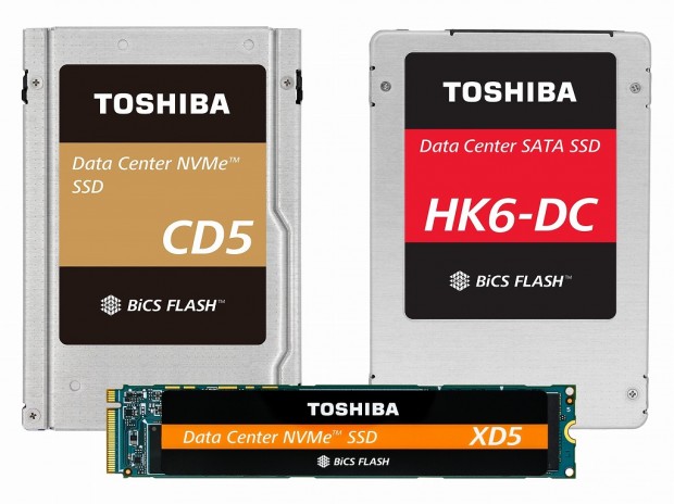 東芝、64層3D NAND「BiCS FLASH」採用のデータセンター向けSSD計3シリーズ