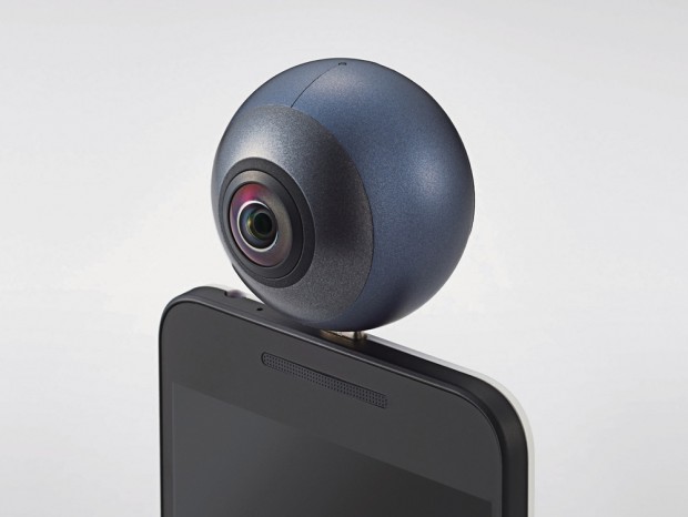 4つのビューモードに対応する360°VRカメラ、エレコム「OMNI shot mini」