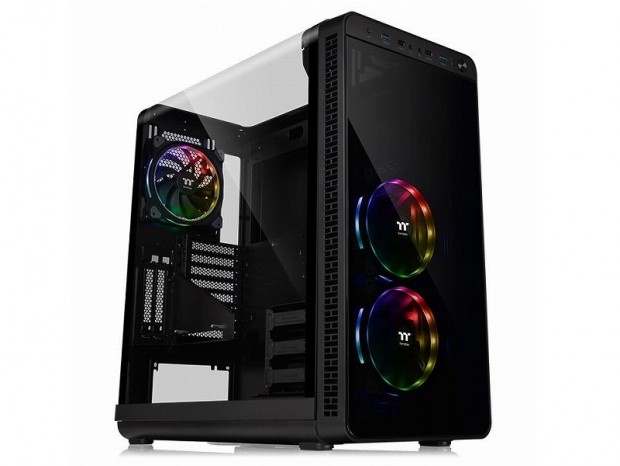 ガルウイングサイドパネルのE-ATX対応ミドルタワー、Thermaltake「View 37」シリーズ