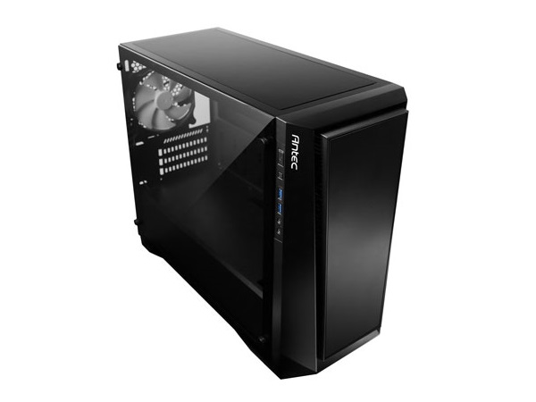 ロゴプロジェクター搭載の強化ガラス採用ミニタワーPCケース、Antec「P6」