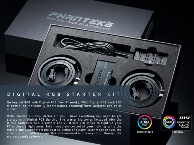 アドレッサブルRGB LED機能を追加できるスターターキットがPhanteksから