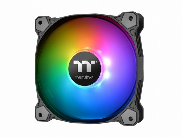 Thermaltake、スマホから音声制御できるリングRGBファン「Pure Plus 12 LED RGB Radiator Fan」