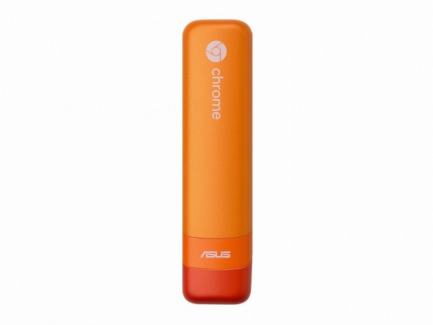 ASUS、ディスプレイ直挿しのスティック型Chrome PC「Chromebit」にオレンジの新色