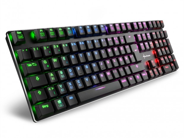 SHARKOON、わずか1.5mm接点のロープロスイッチ搭載キーボード「PureWriter RGB」