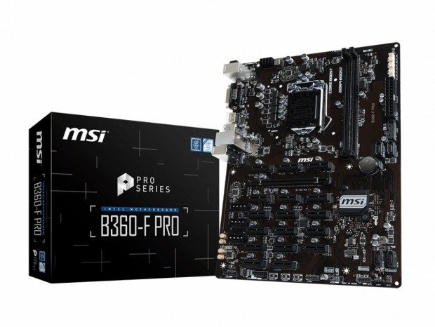MSI、PCIeスロット18本の「B360-F PRO」などマイニング向けマザー2種発売