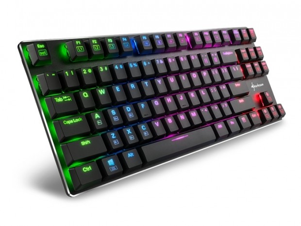 ロープロRGBスイッチ搭載のテンキーレスキーボード、SHARKOON「PureWriter TKL RGB」