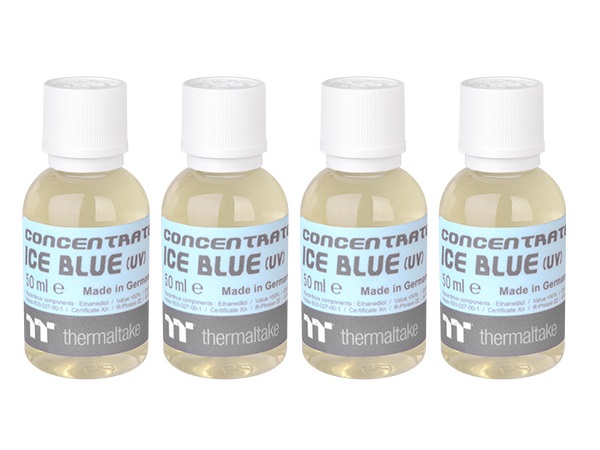 Thermaltake、クーラント液をUV発光できる染色液「TT Premium Concentrate – Ice Blue」