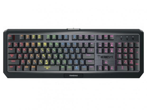 全高わずか21mm。ロープロ仕様の光学スイッチ搭載キーボード、GAMDIAS「Hermes P3 RGB JPN」