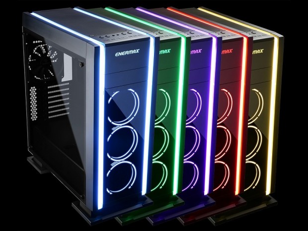 均一に発光する独自LED搭載のゲーマー向けミドルタワー、ENERMAX「SABERAY」