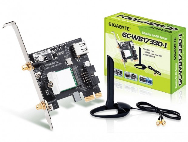 1,733Mbps対応のIEEE 802.11acワイヤレスカード、GIGABYTE「GC-WB1733D-I」