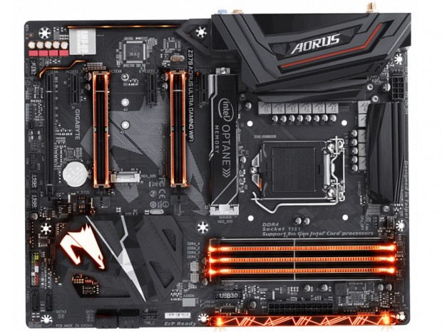 GIGABYTE、Optane Memory標準の「Z370 AORUS ULTRA GAMING WIFI-OP」11日発売