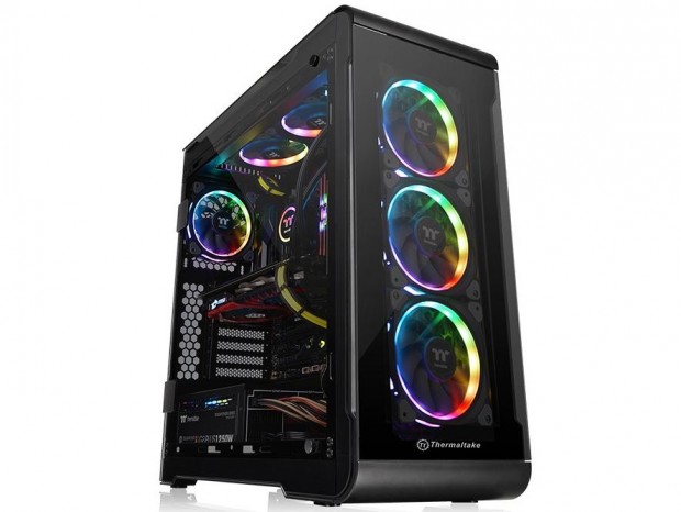 スイングドア採用の強化ガラスミドルタワー、Thermaltake「View 32 TG RGB」