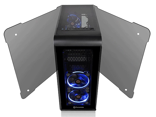 スイングドア採用の強化ガラスミドルタワー、Thermaltake「View 32 TG RGB」