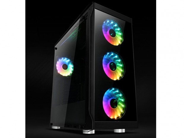 3面強化ガラスパネル採用のミドルタワーPCケース、X2「BLAZE II」