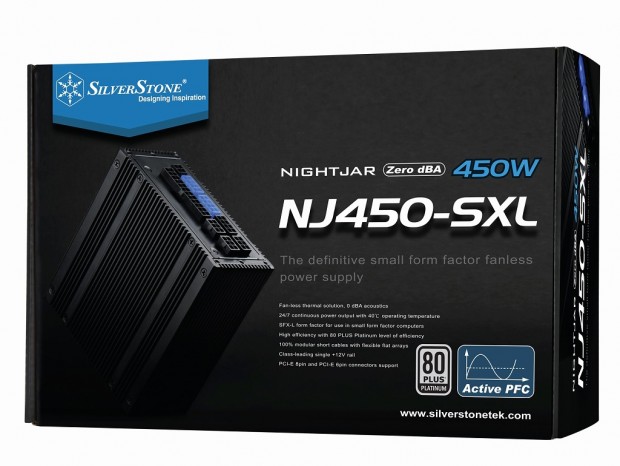 SilverStoneのPLATINUM認証SFX-Lファンレス電源「NJ450-SXL」国内発売決定