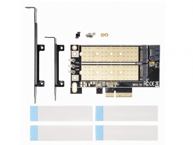 PCIe/SATA両対応の熱伝導パッド付きM.2 SSD変換カード、アイネックス「AIF-06A」