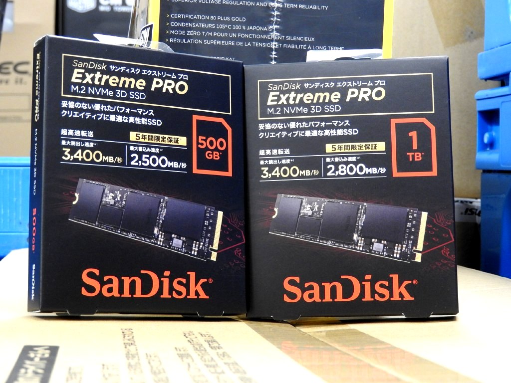 SanDiskブランドの高速NVMe SSD「EXTREME PRO M.2 NVME 3D SSD」が発売