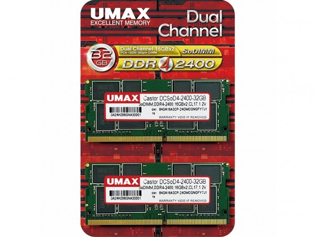 コスパ・信頼性に定評のUMAXから、2,400MHz動作のDDR4メモリ計6モデル発売