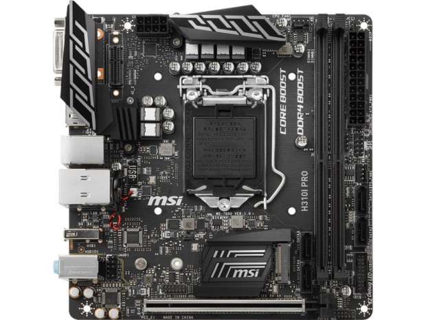 Coffee Lake対応のエントリーMini-ITXマザーボード、MSI「H310I PRO」