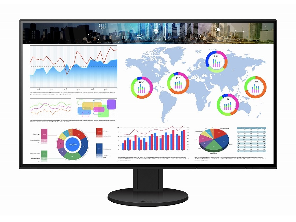 EIZO、4辺フレームレス・フルフラットの31.5型4K液晶ディスプレイ