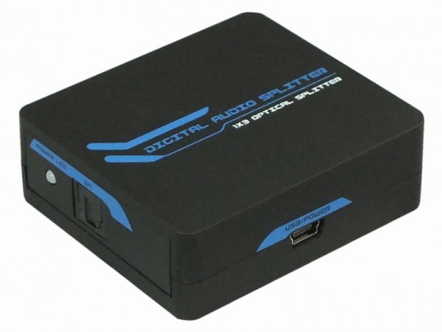 24bit/96kHz対応の光デジタル分配器、ラトックシステム「RP-OPTSP13」
