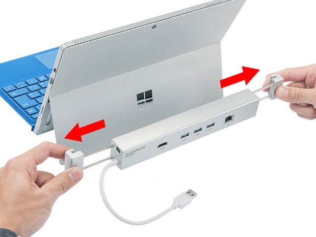 Surface ProのためのLANポート付き多機能ハブがサンワサプライから
