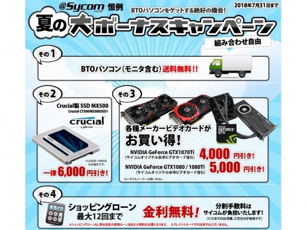 サイコム、夏恒例の感謝イベント「夏の大ボーナスキャンペーン」開催中