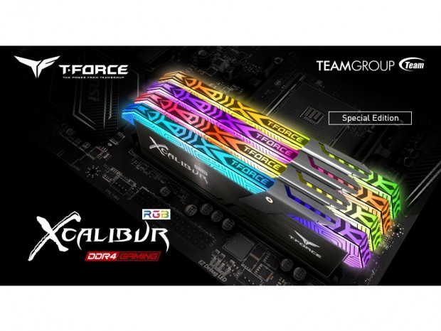 主要RGB機能に対応するゲーマー向けOC DDR4メモリ、Team「T-FORCE XCALIBUR」