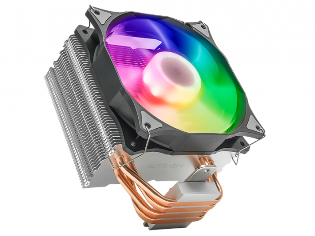 RGB LEDファンを搭載するサイドフローCPUクーラー、REEVEN「E12 RGB」サイズから発売