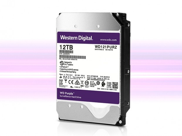 Western Digital、監視カメラ向け高耐久HDD「WD Purple」に12TBモデル追加