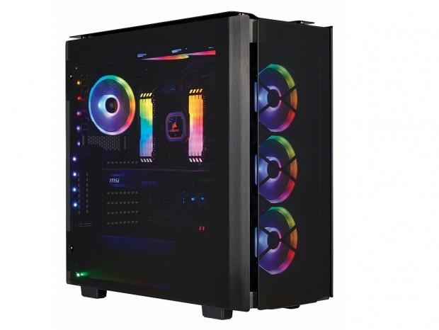 RGB LEDファンと3面強化ガラス採用ミドルタワー、CORSAIR「Obsidian 500D RGB SE」