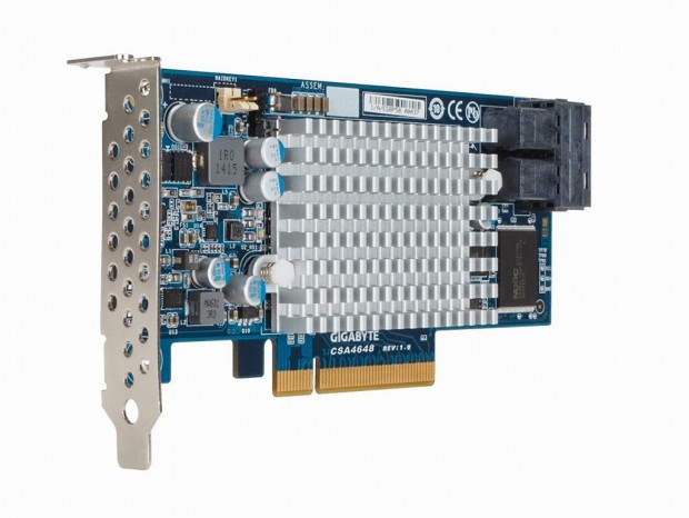 SAS 12Gbps対応の8ポートSAS拡張カード、GIGABYTE「CSA4648」
