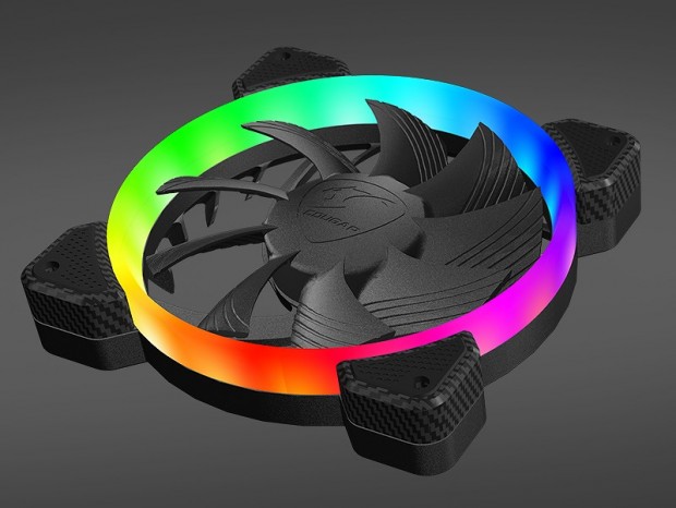 COUGAR、3方向に照らすRGBリング搭載ファンセット「VORTEX RGB HPB 120」