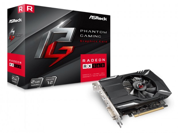 3段階にクロックを切り替えられるショートサイズVGA、ASRock「PG Radeon RX560 2G」